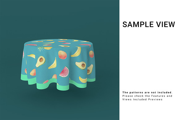 Round Tablecloth in Product Mockups - product preview 3