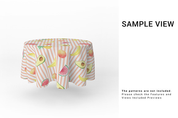 Round Tablecloth in Product Mockups - product preview 5