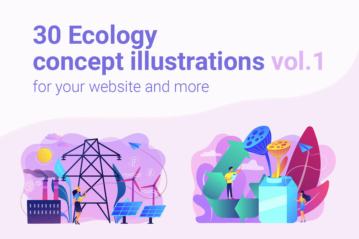 Ecology concept illustrations in UI Kits and Libraries - product preview 8