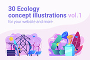 Ecology concept illustrations
