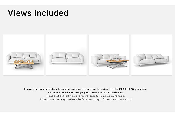 Sofa and Throw Pillows Set in Product Mockups - product preview 1
