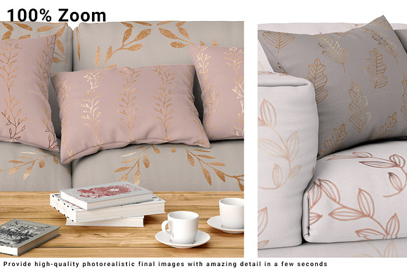 Sofa and Throw Pillows Set in Product Mockups - product preview 10