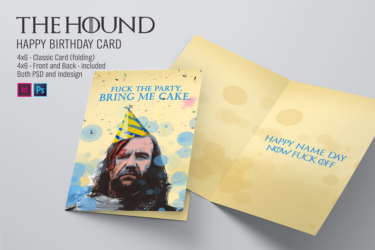 Happy Nameday - The Hound in Postcard Templates - product preview 8