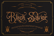 Black Savior Victorian retro Font