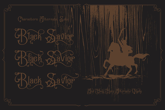 Black Savior Victorian retro Font in Display Fonts - product preview 1