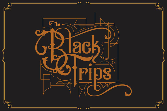 Black Savior Victorian retro Font in Display Fonts - product preview 4