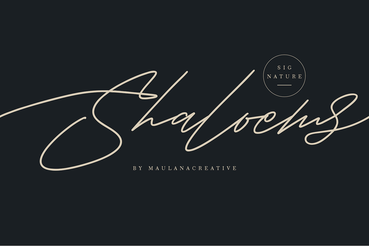 Shaloems Handwritten Signature Font in Script Fonts - product preview 8
