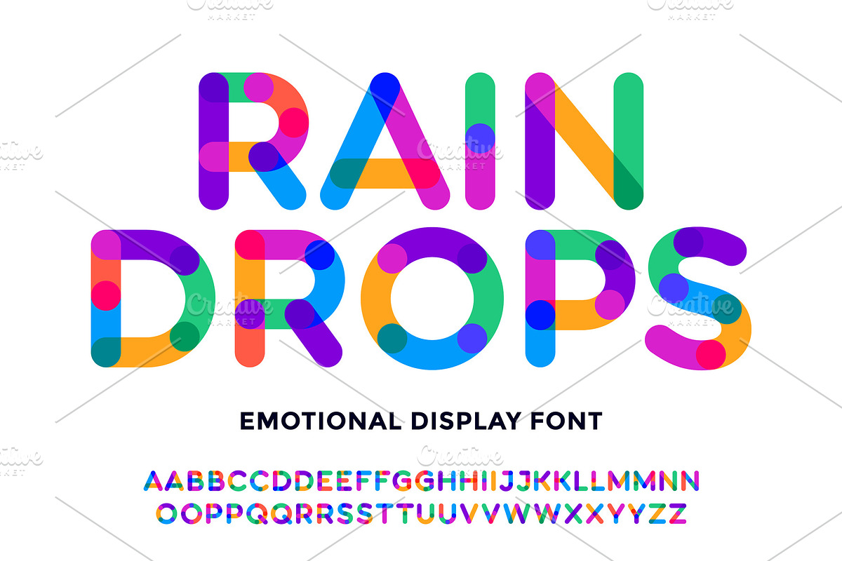 Colorful bright alphabet and font in Illustrations - product preview 8