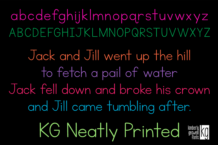 KG Neatly Printed in Sans-Serif Fonts - product preview 8