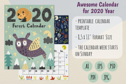 2020 Forest Calendar Template