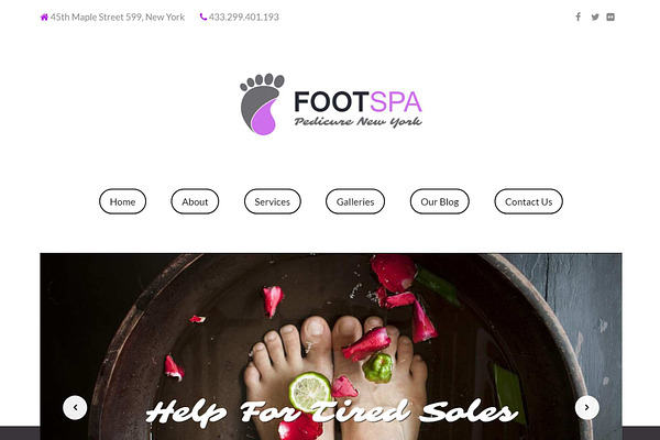 Footspa - Foot Care WordPress Theme
