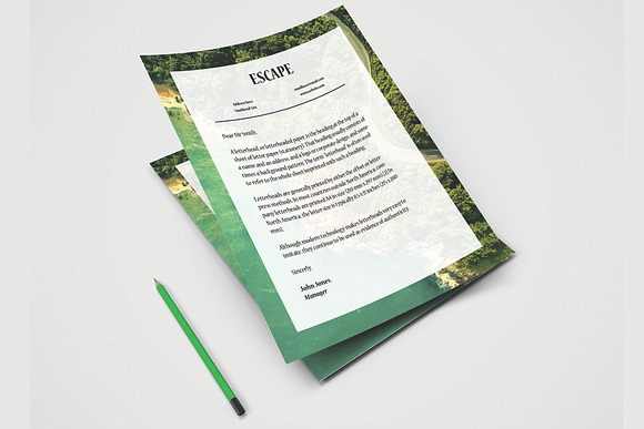 ESCAPE, Travel Stationary Kit in Stationery Templates - product preview 12