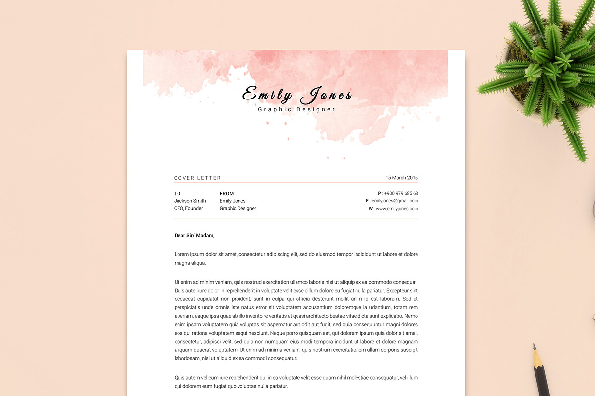 2 Page Resume & CoverLetter Template in Resume Templates - product preview 8