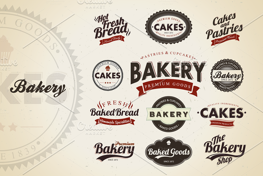 Bakery Vector Set in Illustrations - product preview 8