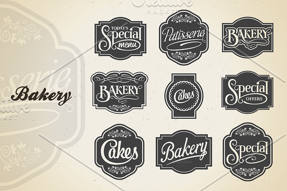 Bakery Vector Set in Illustrations - product preview 1