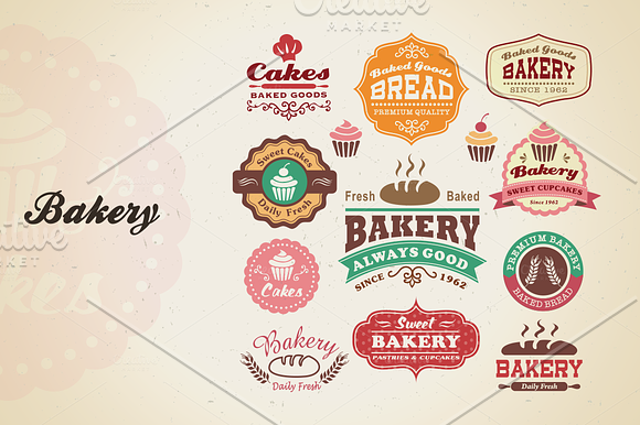 Bakery Vector Set in Illustrations - product preview 2