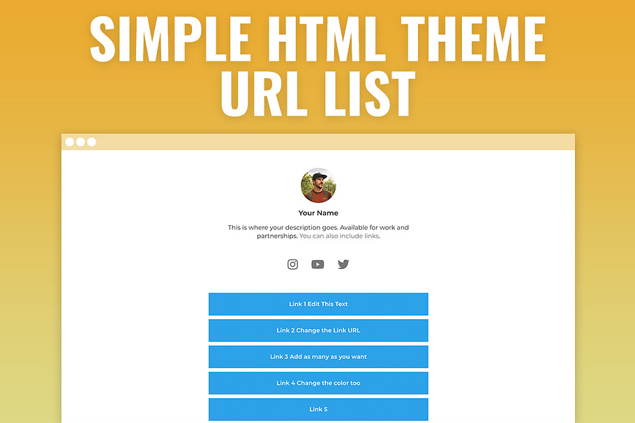 Linky - Easy URL List HTML Template in HTML/CSS Themes - product preview 8