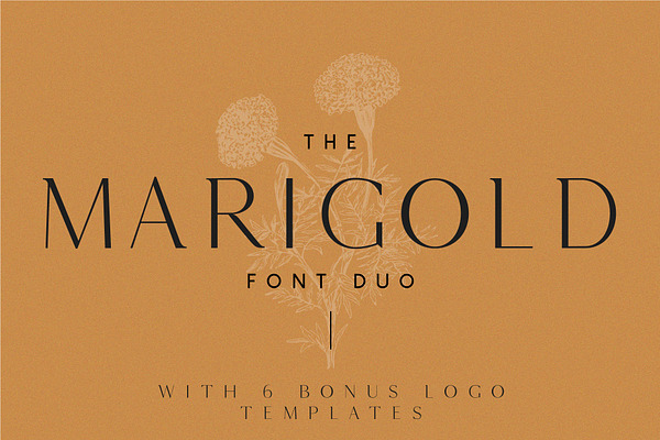 Marigold - Font duo and logo set