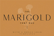 Marigold - Font duo and logo set