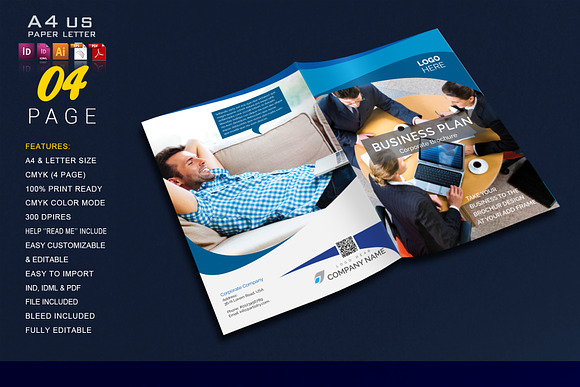Company Bi-Fold Brochure in Brochure Templates - product preview 1