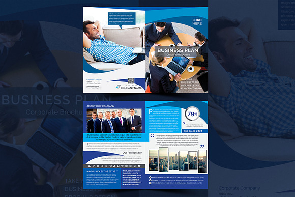 Company Bi-Fold Brochure in Brochure Templates - product preview 4