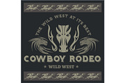 Wild west - cowboy rodeo. Vector