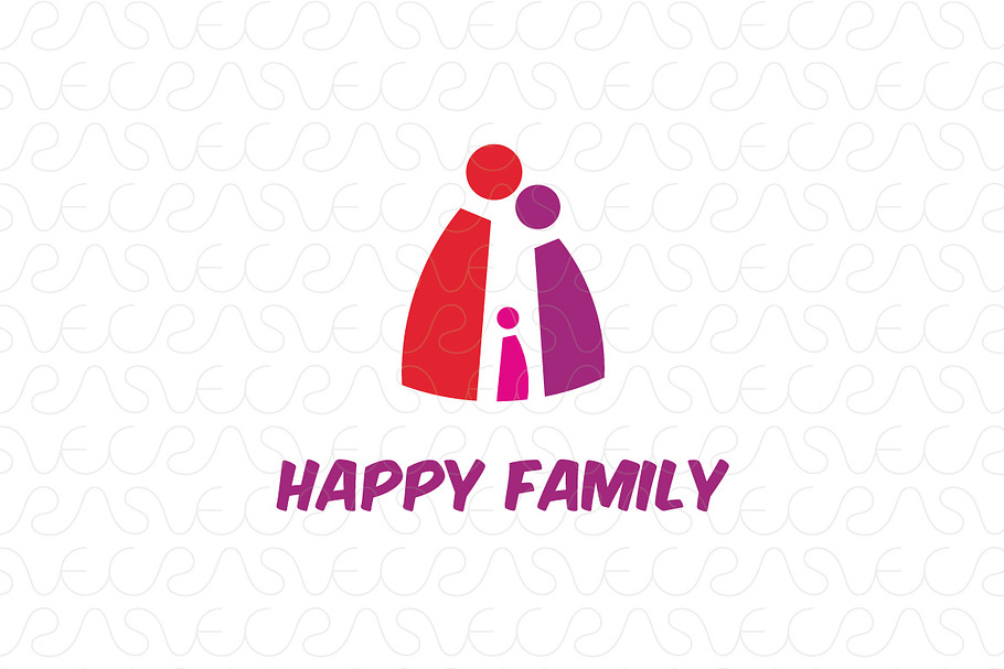 Happy Family Stock Logo