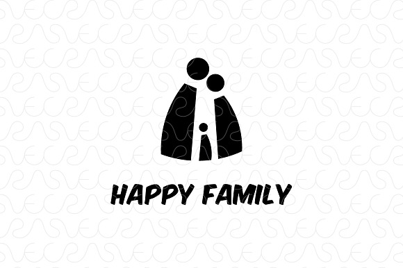 Happy Family Stock Logo in Logo Templates - product preview 1