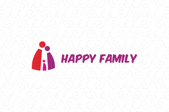 Happy Family Stock Logo in Logo Templates - product preview 2