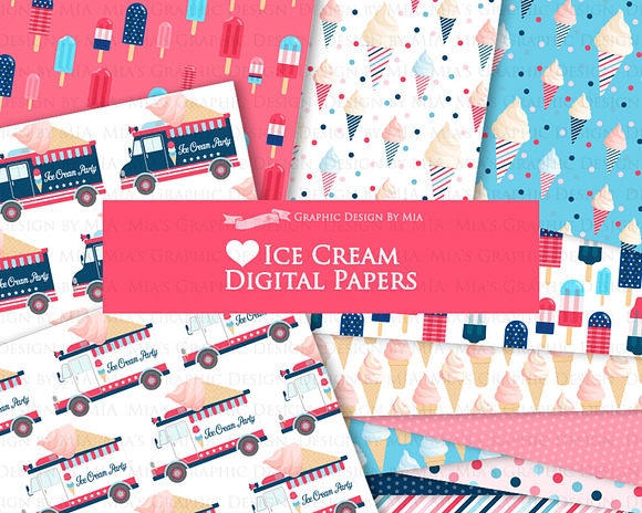 Ice Cream Party, Ice Cream Truck in Illustrations - product preview 7