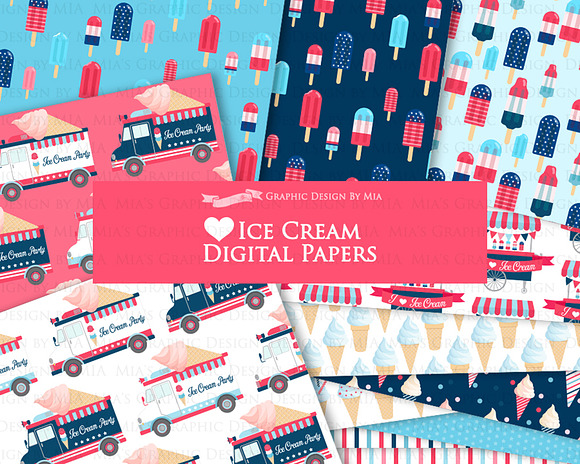 Ice Cream Party, Ice Cream Truck in Illustrations - product preview 8