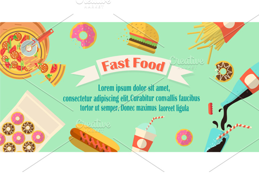 Fast food banner/flyer in Graphics - product preview 8