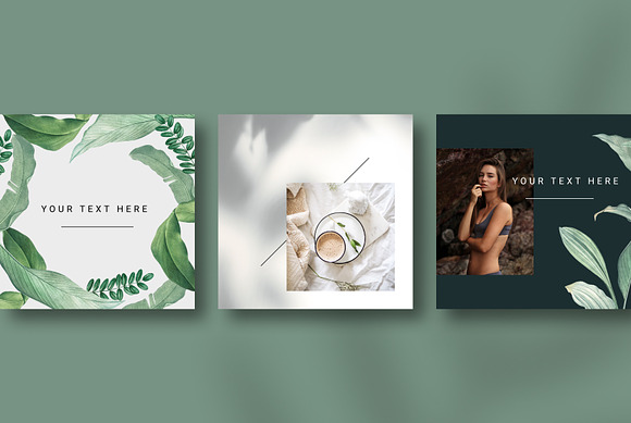 GREEN INSPIRE Instagram Templates in Instagram Templates - product preview 1