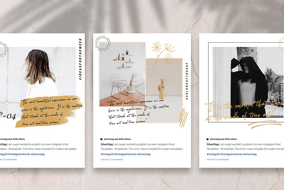#InstaGold Animated Instagram Posts in Instagram Templates - product preview 8