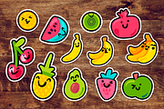 Happy Fruits Patches Set
