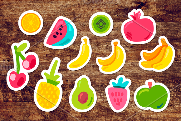 Happy Fruits Patches Set in Objects - product preview 1