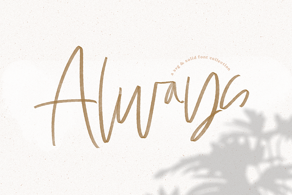 Always - SVG & Solid Script Font in Script Fonts - product preview 25