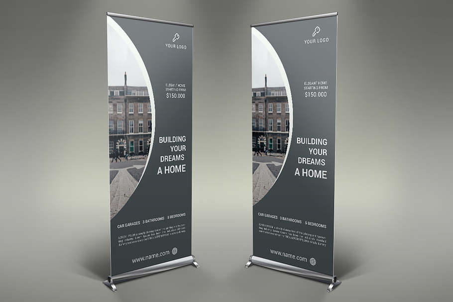 Real Estate - Roll Up Banner in Presentation Templates - product preview 8