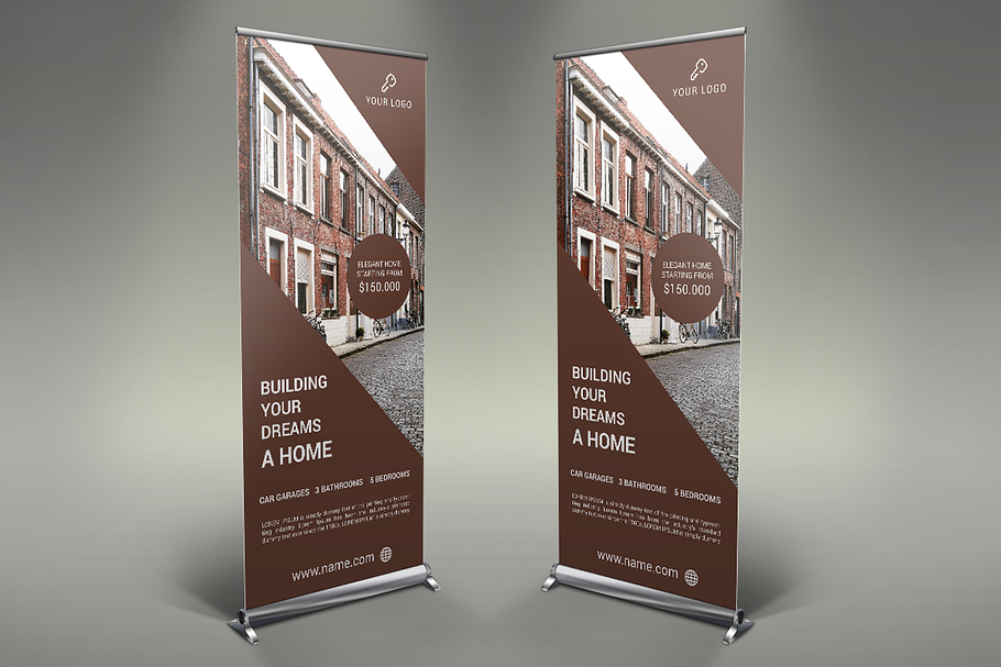 Real Estate - Roll Up Banner in Presentation Templates - product preview 8