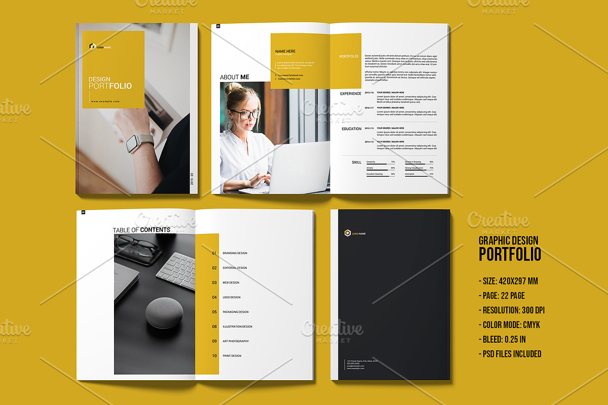Portfolio Template - V01 in Brochure Templates - product preview 8