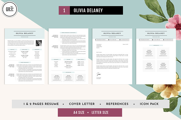 Resume Template Bundle Vol 4 in Letter Templates - product preview 1