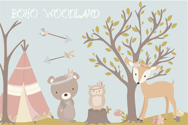 Boho woodland
