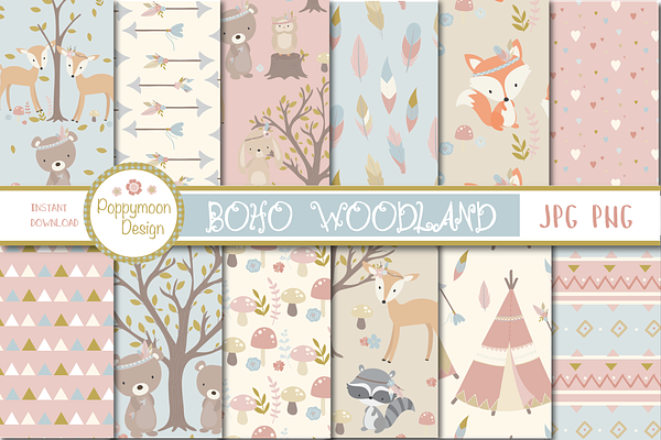 Boho woodland paper