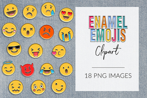 Enamel Emoji Clipart