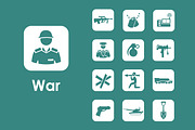 Set of war simple icons