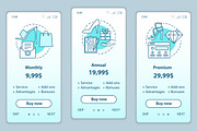 Stylist services prices app screens