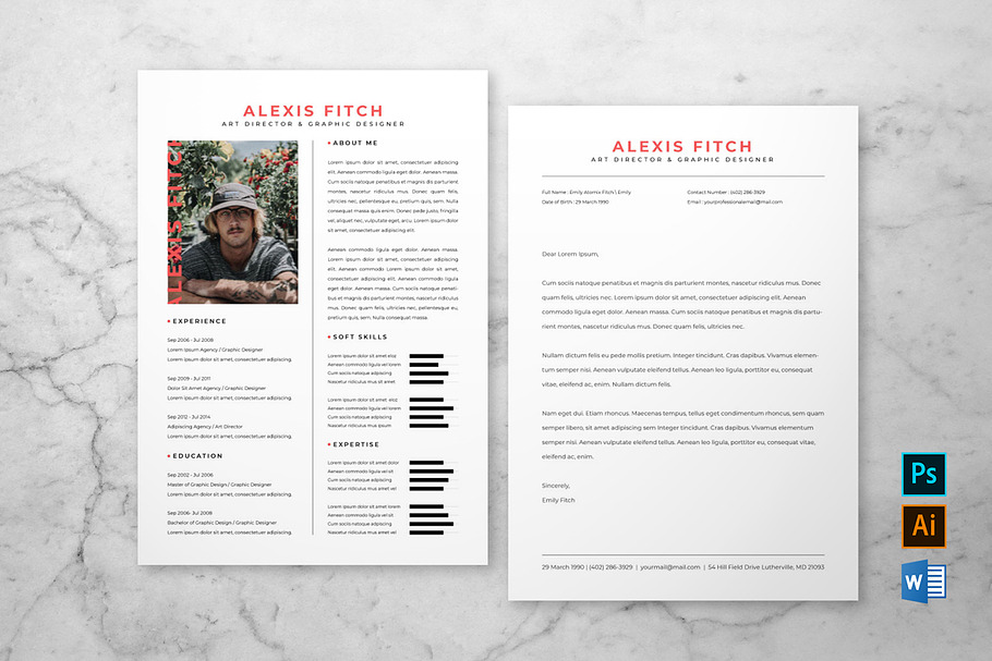 Professional Resume & Cover Letter 5 in Resume Templates - product preview 8