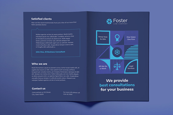 Law Company Brochure Bifold in Brochure Templates - product preview 1