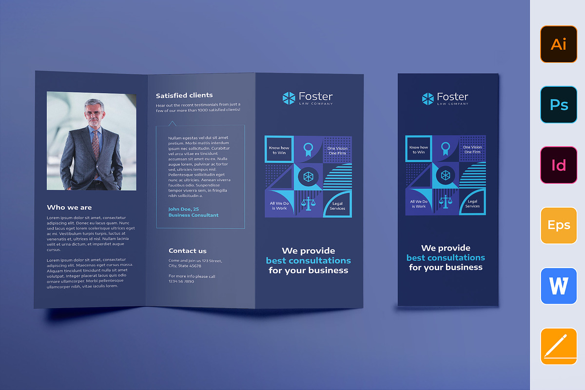 Law Company Brochure Trifold in Brochure Templates - product preview 8
