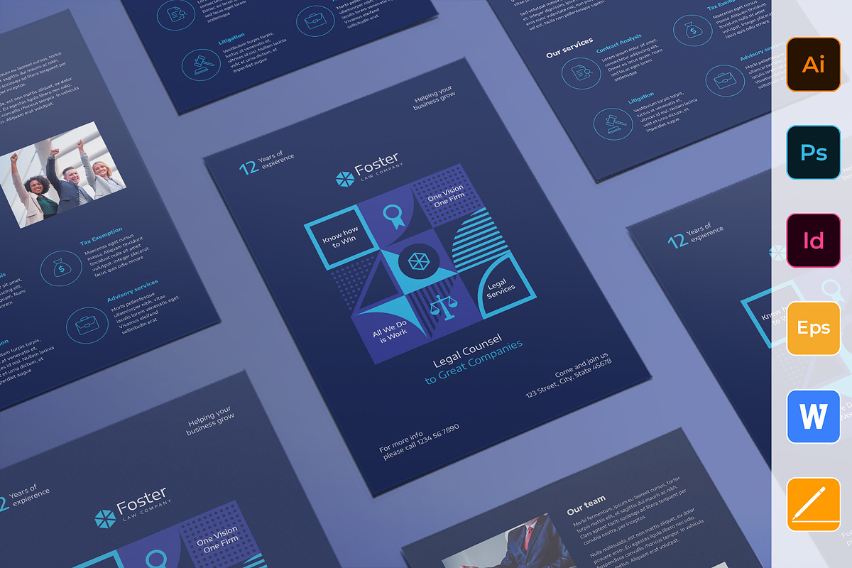 Law Company Flyer in Flyer Templates - product preview 8